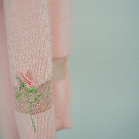 Escada Pink Floral-Embroidered Cardigan - Picture 5 of 6